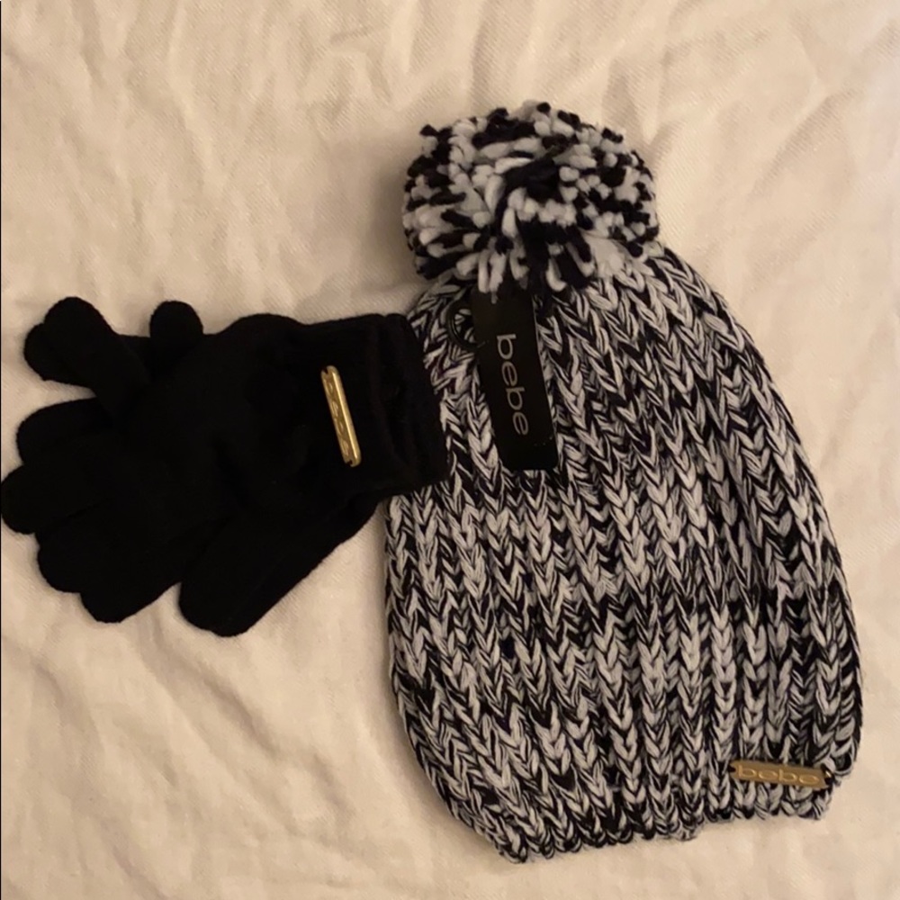 Bebe knitted Beanie Hat & Gloves Set